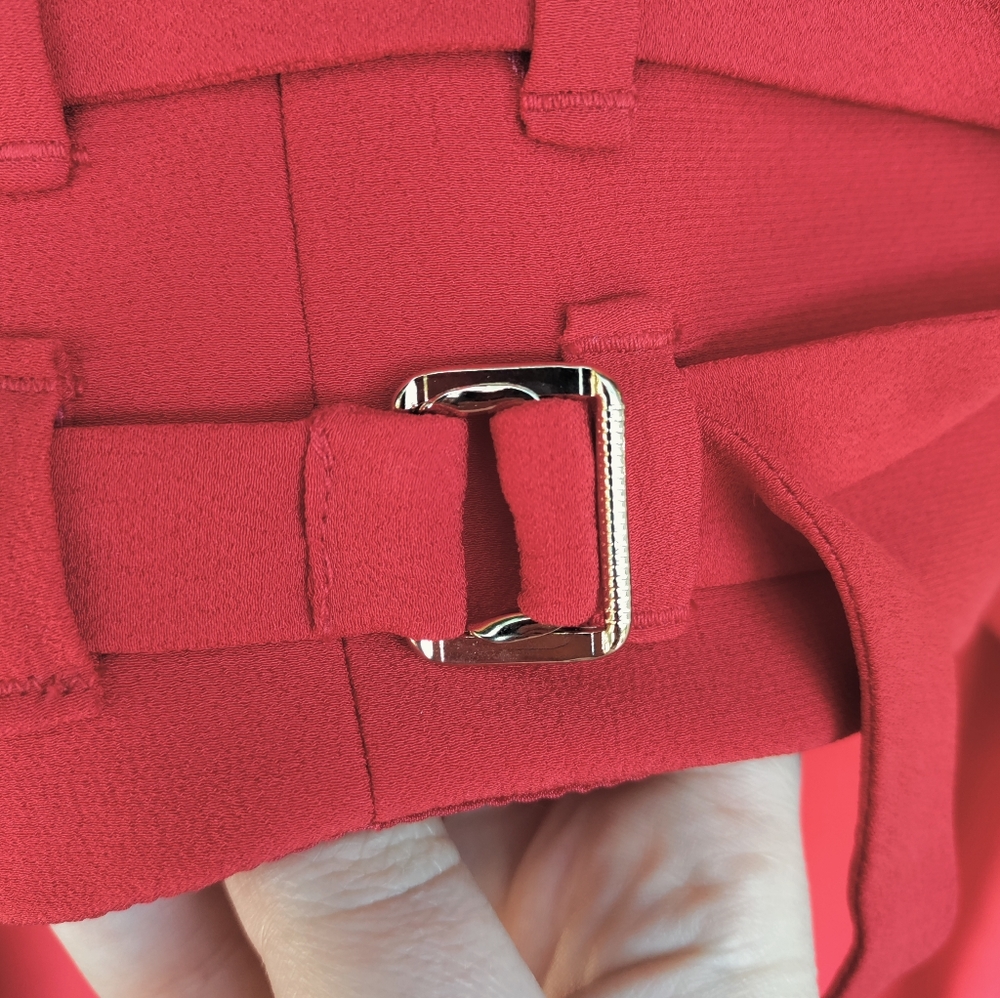 Givenchy Red Vest Dress with Back Tie - Picture 8 of 9